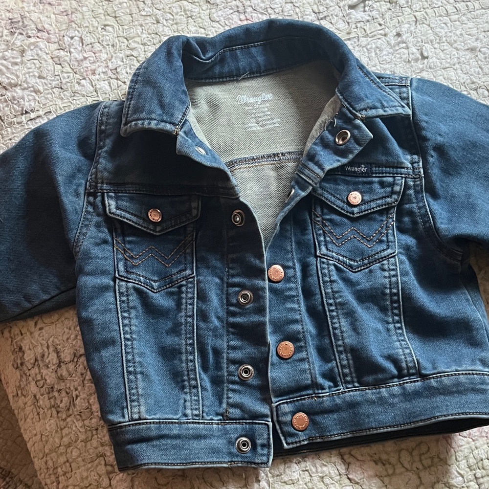Wrangler Blue Toddler Jean Jacket with Copper Buttons